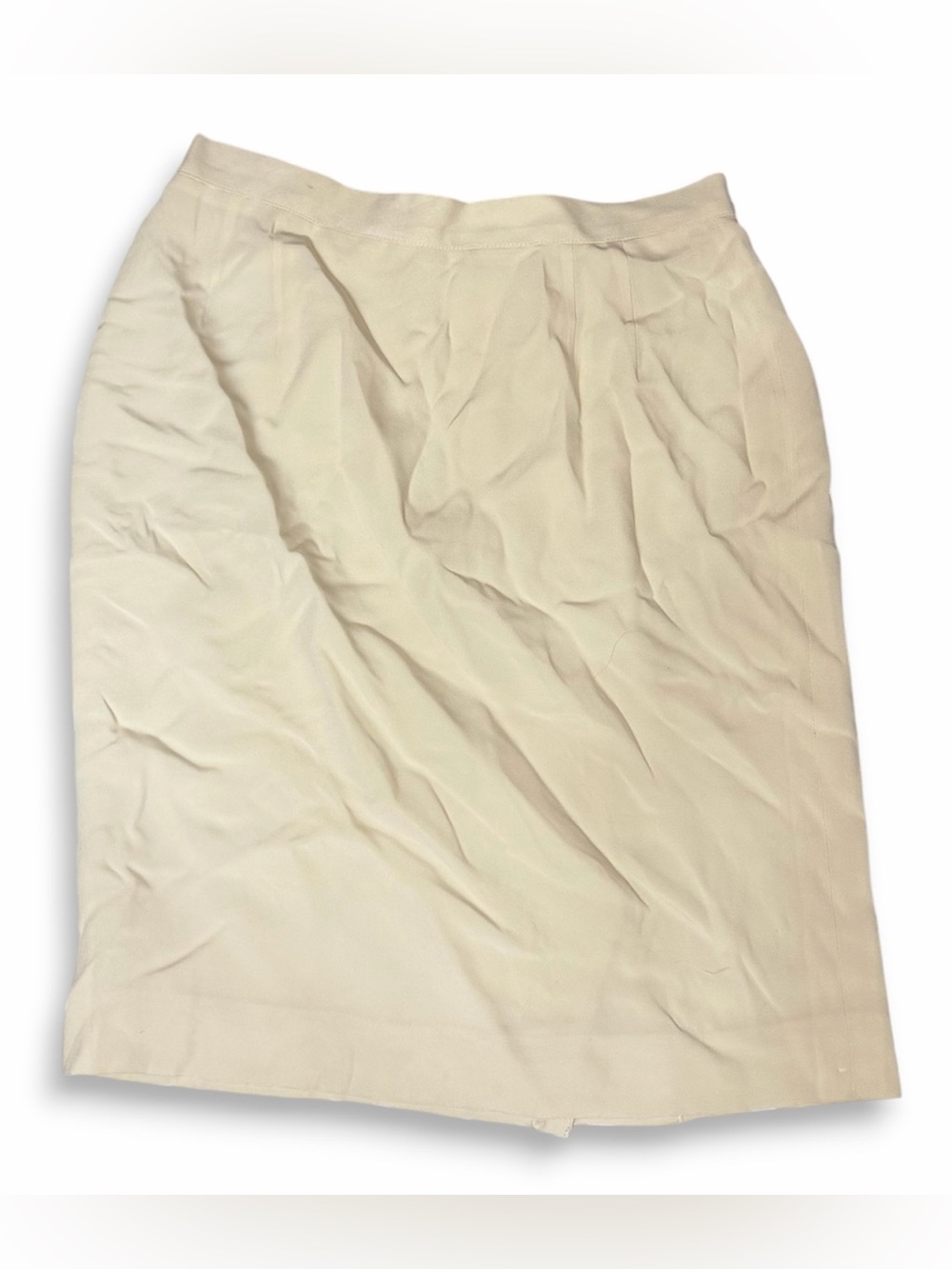 Vintage Giorgio Armani Le Collezioni Cream White Silk Skirt